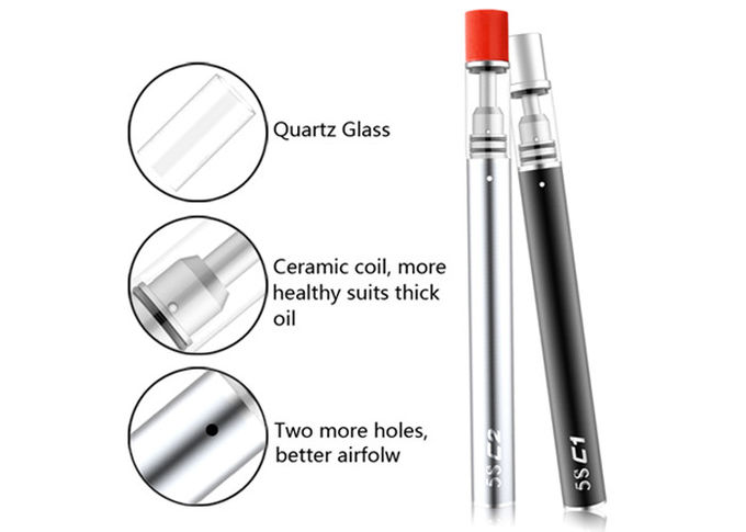 CBD Ceramic Coil Vapour Pen 320mAh Battery Capacity With 4 * 1.0mm Oil Holes