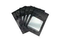 Custom Printed Plastic Smell Proof Black Ziplock Cookies Packaging Mylar Bag with Front Transparent Window DHL Free