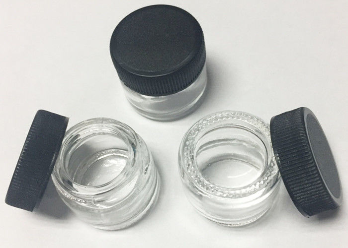 Healthy Grade CBD Wax 5ml Glass Jar , Black Glass Jars Non Stick  For Vapor