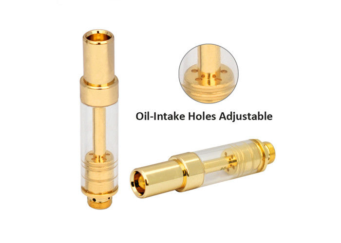 Gold Color Vapor Cartridge Top Filling With Adjustable Five Oil Holes