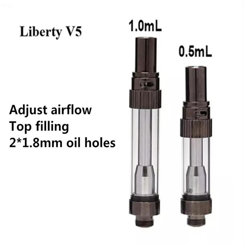 Top Airflow Coil Cartridge , 5ml Cbd Glass Vape 510 Thread Tank Herb Pipe Itsuwa V5