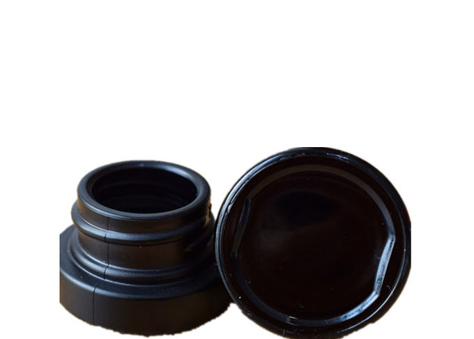 Wax Thick Oil 9ml / 5ml Glass Jar , Black Glass Jar With Child Proof Lid