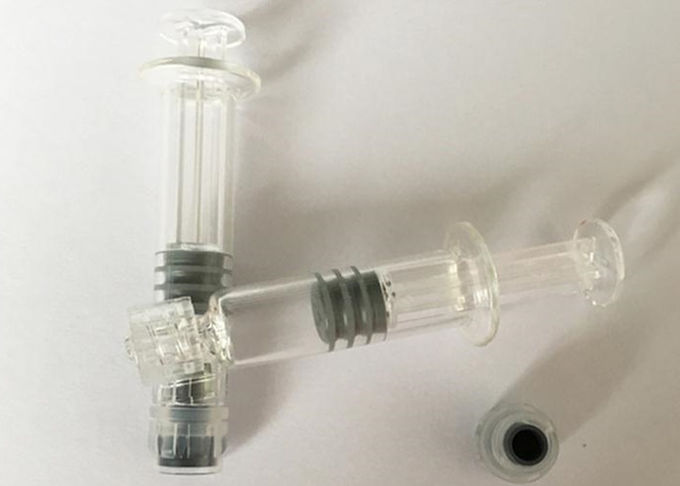 Clear Color Glass Luer Lock Syringe 1ml For CBD Hemp Oil Rohs Certification