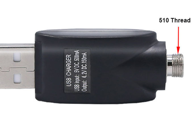 Black Color CBD Vapor Accessories Wireless 510 USB Charger 4.2V Output