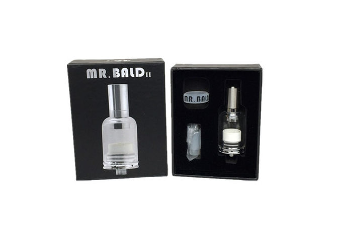 27W Mod Mr Bald II Dry Herb Wax Vaporizer Glass Atomizer With Ceramic Heating Coil
