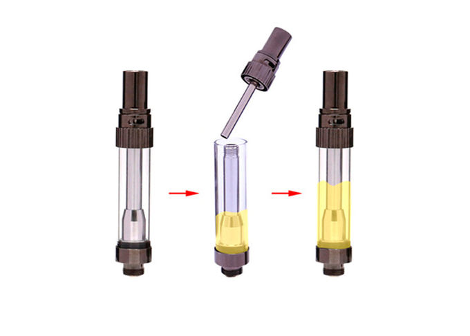 Adjustable Airflow Vapor Cartridge For CBD THC Oil , 0.5 / 1.0ml Capacity
