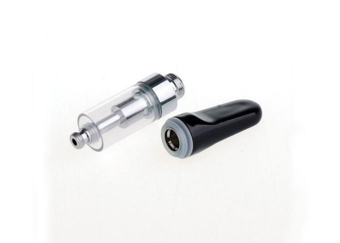Ccell Vapor Cartridge Flat White Black Mouthpiece With 1.2ohm Resistance