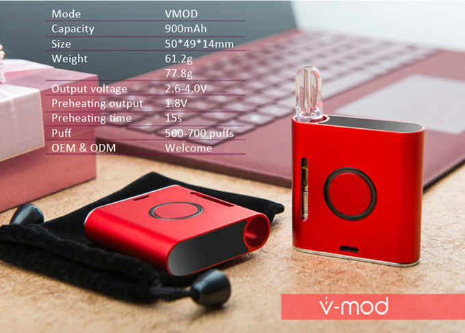 900mAh Battery Vape Battery Mod VMOD Micro USB Rechargeable For CBD Cartridge
