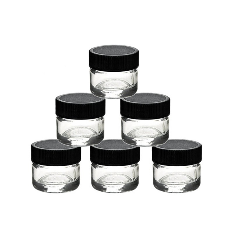 Plastic Lids Glass Concentrate Container Dab Jar Food Grade 5ml 6ml 9ml Glass Material