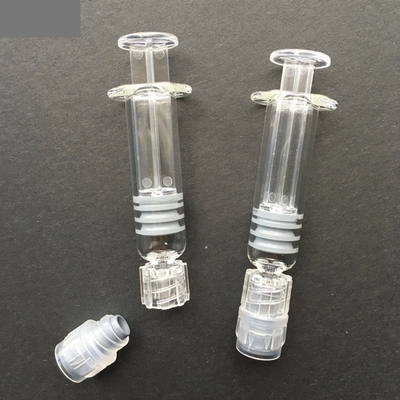 Luer Lock Glass Syringe 1ml Capacity With Measurement Transparent Color