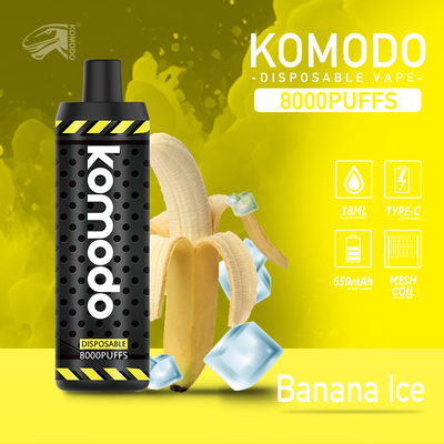 New Komodo Disposable Vape Pen 8000 Puffs Disposable Vape Pod Device 2% Salt Nic