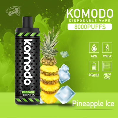 New Komodo Disposable Vape Pen 8000 Puffs Disposable Vape Pod Device 2% Salt Nic