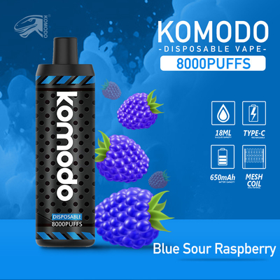 New Komodo Disposable Vape Pen 8000 Puffs Disposable Vape Pod Device 2% Salt Nic
