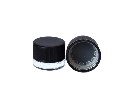 5ML Vapor Accessories Child Resistant Glass Jar With Black Cap Non Stick