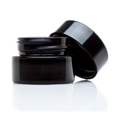 Non Stick 5ml Black Glass Jar Medical Grade Material With Classic Screw