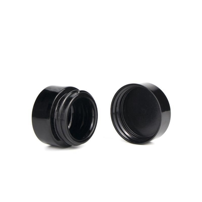5ml Black Empty Glass Jars Classic Screw Top Concentrate Container Non - Stick
