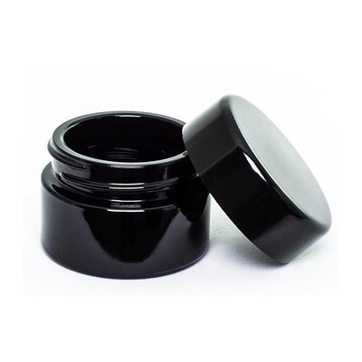 Non Stick 5ml Black Glass Jar Medical Grade Material With Classic Screw