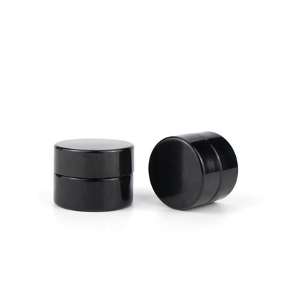 5ml Black Empty Glass Jars Classic Screw Top Concentrate Container Non - Stick
