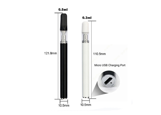 Direct Factory Supply 0.5ml 1ml Rechargeable Ceramic Empty Disposable Vape Pen