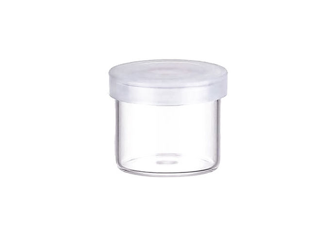 5ml 6ml 9ml Clear Glass Jars , Plastic Lids Glass Concentrate Container Dab Jar